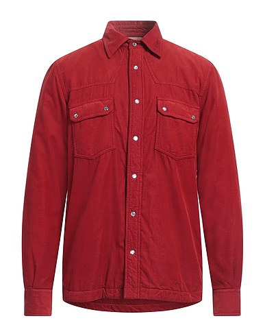 ASPESI Camicia tinta unita Mattone 100% Cotone
