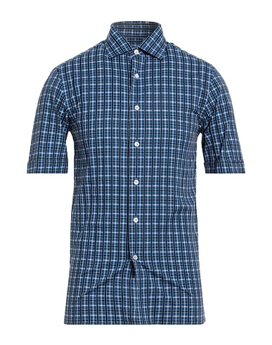 DUNHILL Checked shirt Blue 100% Cotton