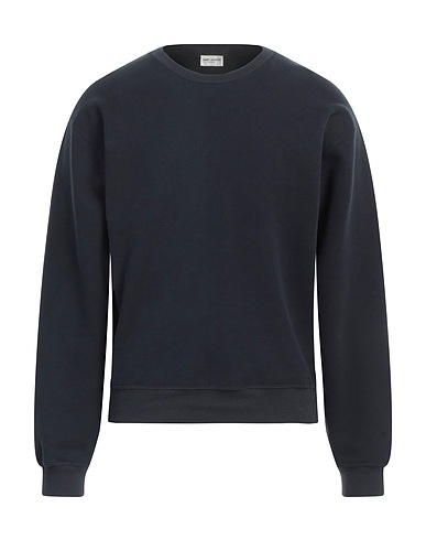SAINT LAURENT Sweatshirt Midnight blue 100% Cotton, Elastane