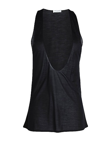 SAINT LAURENT Canotta Nero 100% Seta