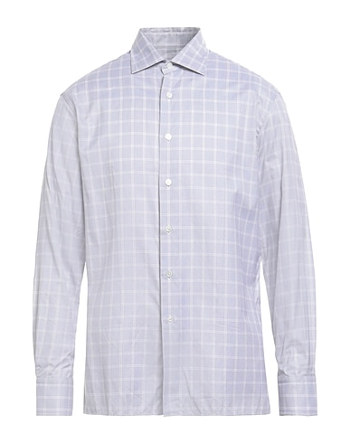 DUNHILL Checked shirt Light grey 100% Cotton