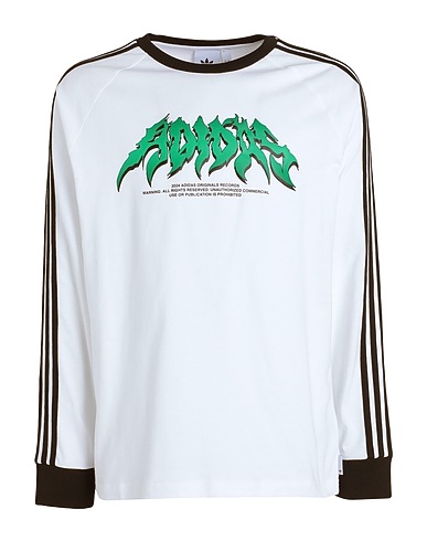 ADIDAS ORIGINALS T-shirt FLAMES LS TEE
 White 100% Cotton