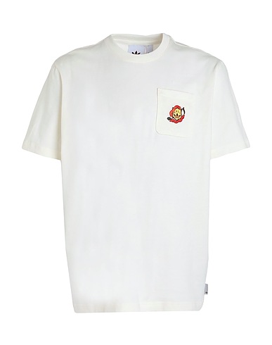 ADIDAS ORIGINALS Basic T-Shirt LEISURE NOTE
 Ivory 100% Cotton