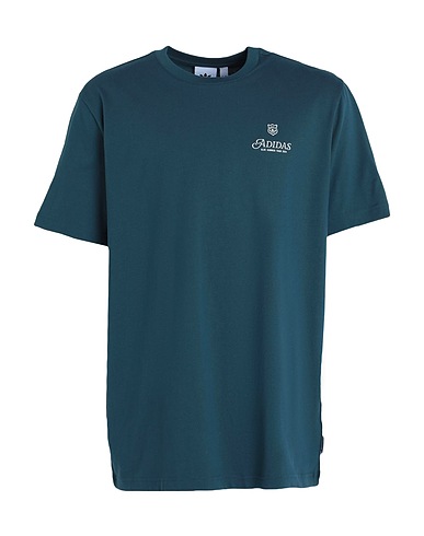 ADIDAS ORIGINALS T-shirt LEISURE TEE
 Deep teal 100% Cotton