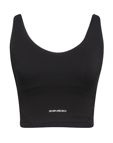 SPORTY & RICH Top Black 82% Nylon, 18% Elastane