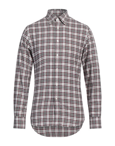DUNHILL Checked shirt Grey 100% Cotton