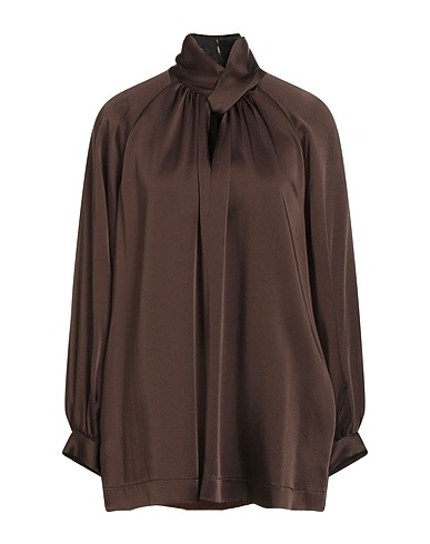 SEMICOUTURE Top Chocolate brown 82% Acetate, 18% Viscose