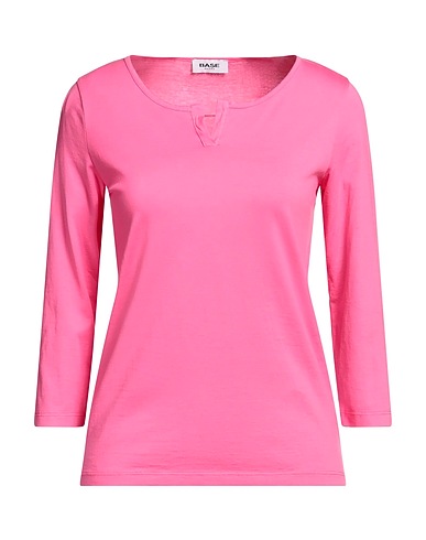 BASE MILANO Basic T-Shirt Fuchsia 100% Cotton