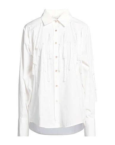 FORTE_FORTE Camisas Blanco 100% Algodón, Poliéster, Cristal