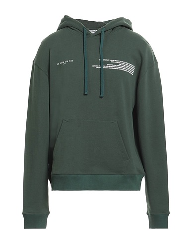 IH NOM UH NIT Hooded sweatshirt Military green 100% Cotton, Elastane