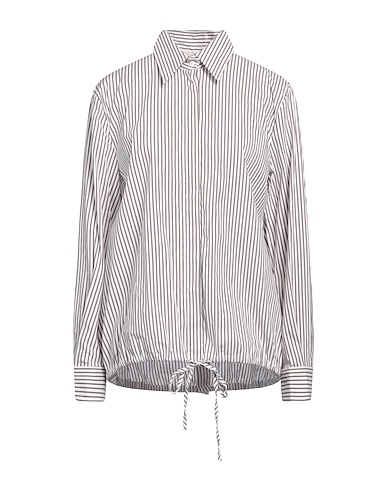 SEMICOUTURE Striped shirt White 72% Cotton, 25% Polyamide, 3% Elastane