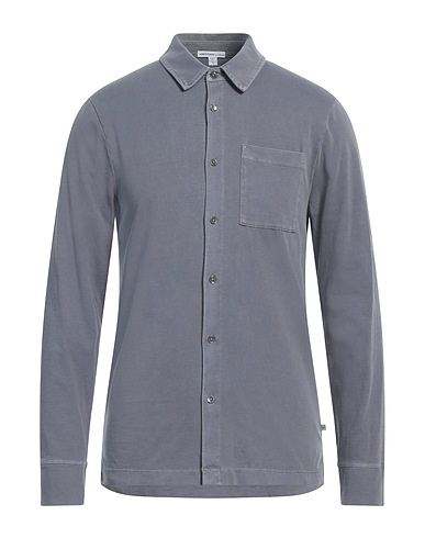 JAMES PERSE Solid color shirt Lead 100% Cotton