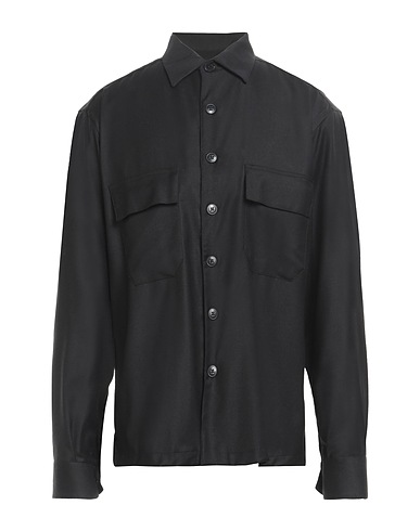 COSTUMEIN 無地シャツ ブラック バージンウール 100%