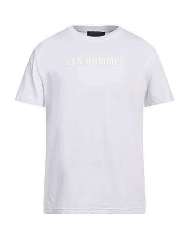 LES HOMMES T-Shirt Weiß 98% Baumwolle, 2% Elastan