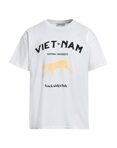 BACKSIDECLUB T-shirt Bianco 100% Cotone