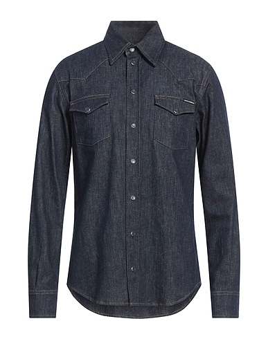 DOLCE&GABBANA Denim shirt Blue 98% Cotton, 2% Elastane