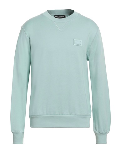DOLCE&GABBANA Sweatshirt Light green 100% Cotton, Elastane