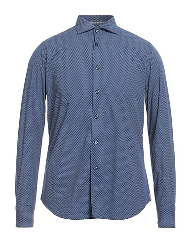 TINTORIA MATTEI 954 Patterned shirt Blue 100% Cotton