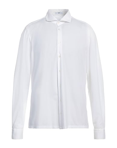 PMDS PREMIUM MOOD DENIM SUPERIOR Solid color shirt White 42% Polyamide, 42% Polyester, 16% Elastane