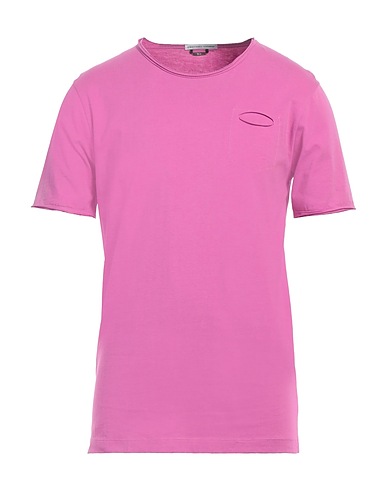GREY DANIELE ALESSANDRINI Basic T-Shirt Mauve 100% Cotton