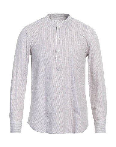 GREY DANIELE ALESSANDRINI Linen shirt 55% Linen, 45% Cotton