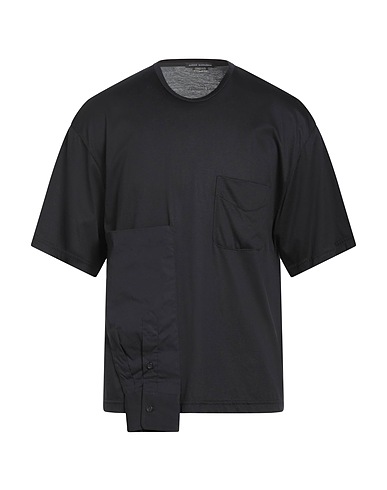 DANIELE ALESSANDRINI T-shirt Nero 50% Poliestere, 50% Cotone