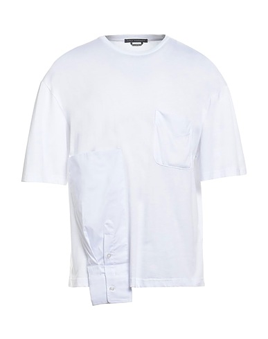 DANIELE ALESSANDRINI T-Shirt Weiß 50% Polyester, 50% Baumwolle