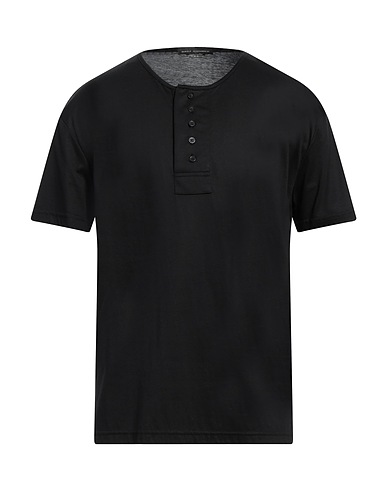 DANIELE ALESSANDRINI T-Shirt Schwarz 50% Polyester, 50% Baumwolle