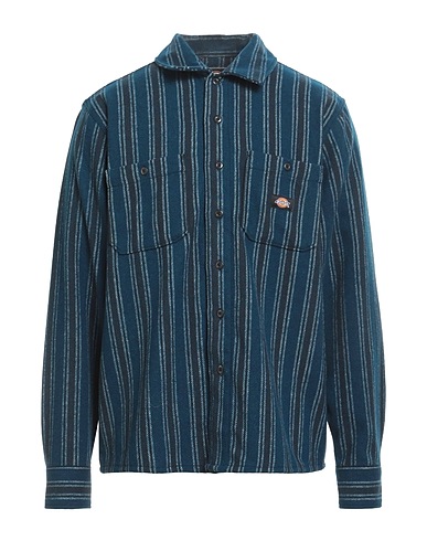 DICKIES Gestreiftes Hemd Blau 55% Wolle, 45% Polyester