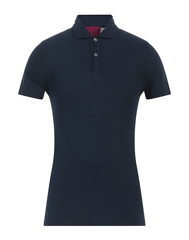 CAPSULE KNIT Polo shirt Midnight blue 100% Cotton