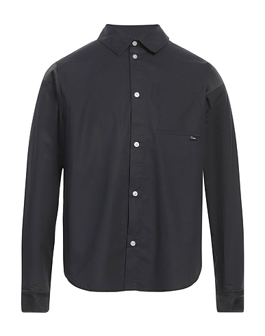 DIME Solid colour shirt Black 100% Cotton, Polyester