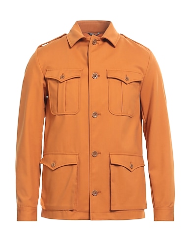 GREY DANIELE ALESSANDRINI Giubbotto Giallo ocra 60% Cotone, 37% Poliammide, 3% Elastan