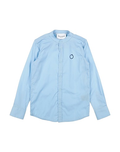 TRUSSARDI JUNIOR Patterned shirt Sky blue 100% Cotton