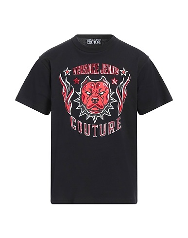 VERSACE JEANS COUTURE T-shirt Nero 100% Cotone