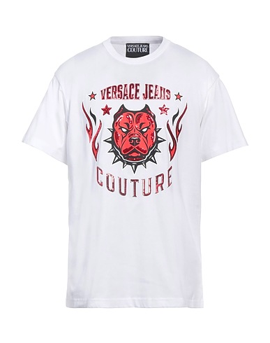 VERSACE JEANS COUTURE T-shirt Bianco 100% Cotone