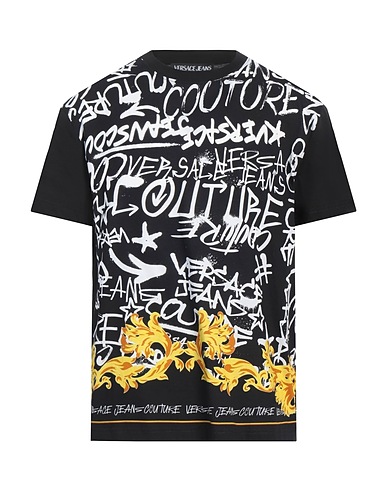 VERSACE JEANS COUTURE T-shirt Black 100% Cotton