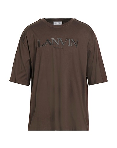 LANVIN T-shirt Military green 100% Cotton, Polyester