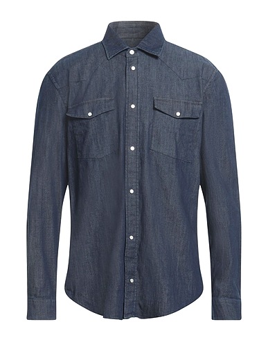 DONDUP Denim shirt Blue 98% Cotton, 2% Elastane