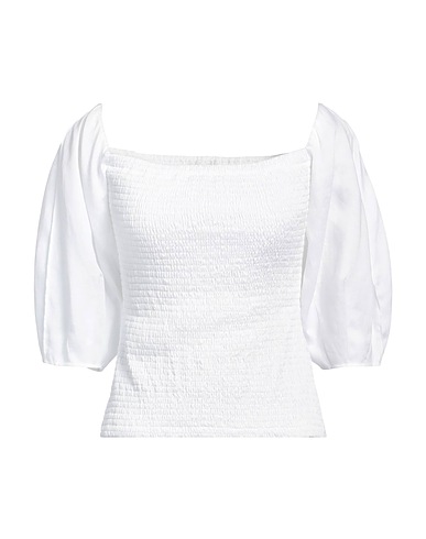 GABRIELA HEARST Off-the-shoulder top White 100% Linen, Silk, Elastane