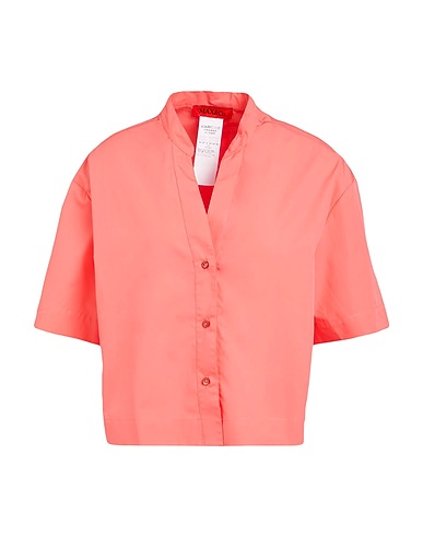 MAX&Co. Solid colour shirts & blouses MADRE
 Coral 100% Cotton