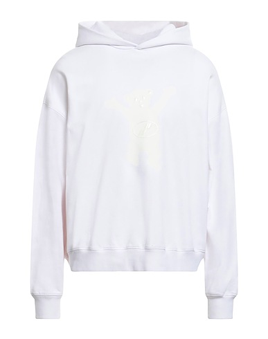 WE11 DONE Hooded track jacket  White 100% Cotton