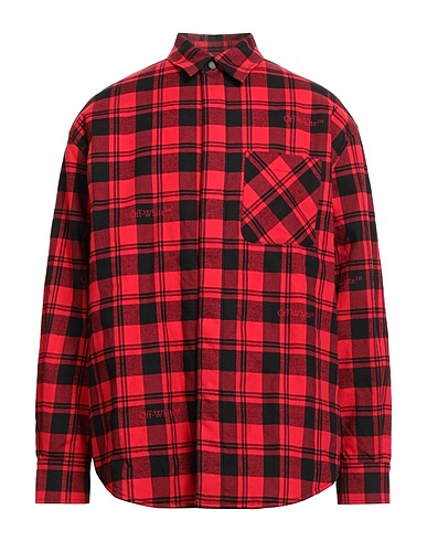 OFF-WHITE™ Checked shirt Red 100% Cotton