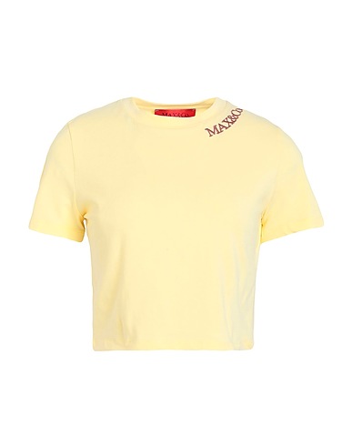 MAX&Co. Haut court Jaune pastel 94% Coton, 6% Élasthanne