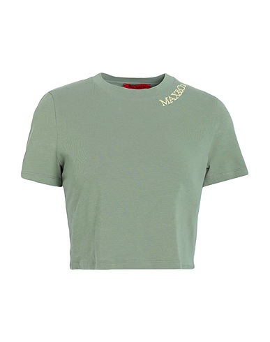 MAX&Co. Crop top Sage green 94% Cotton, 6% Elastane