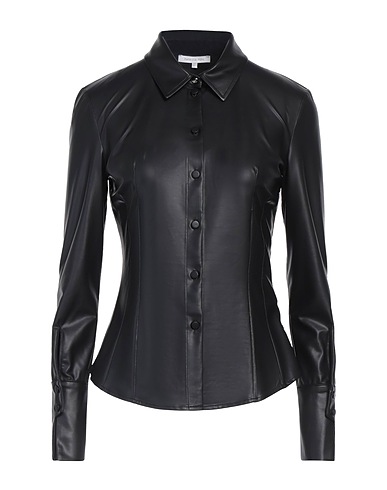 PATRIZIA PEPE Solid colour shirts & blouses Black 95% Polyester, 5% Elastane
