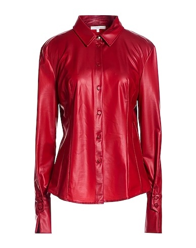 PATRIZIA PEPE Solid color shirts & blouses BORDEAUX 95% Polyester, 5% Elastane