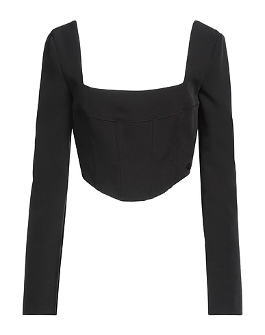 CHIARA FERRAGNI Top Black 93% Polyester, 7% Elastane