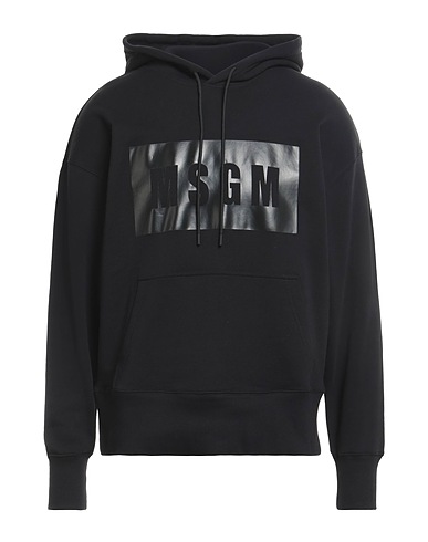 MSGM Hooded sweatshirt Black 100% Cotton