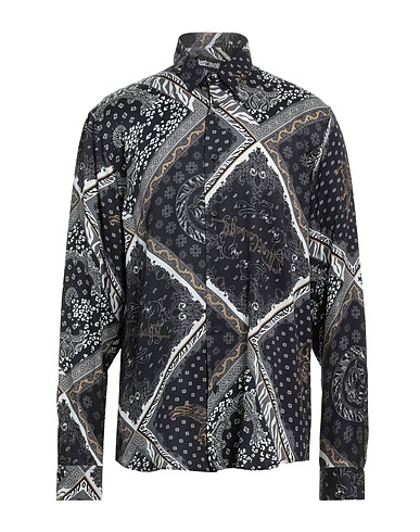 JUST CAVALLI Patterned shirt Black 100% Viscose