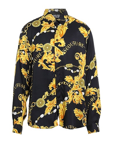 VERSACE JEANS COUTURE Patterned shirt Black 100% Viscose